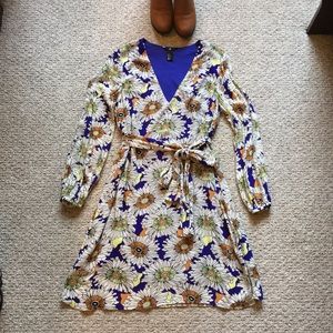 H&M Floral Daisy Self-Tie Dress